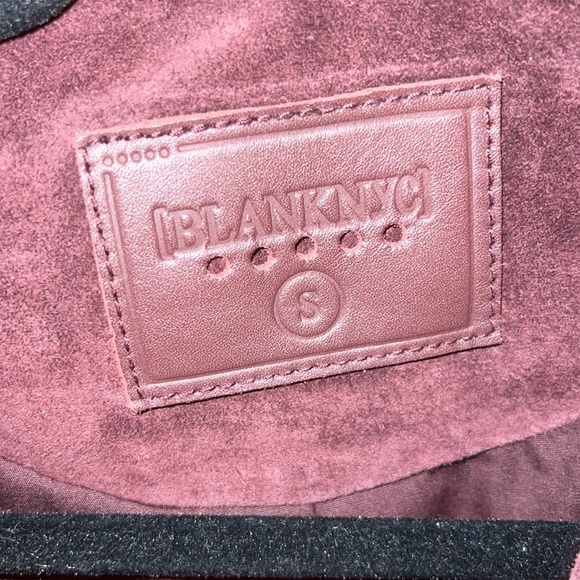 BLANKNYC Suede Leather Moto Jacket NEW Size S Burgundy Maroon Wine Purple - Picture 2 of 2